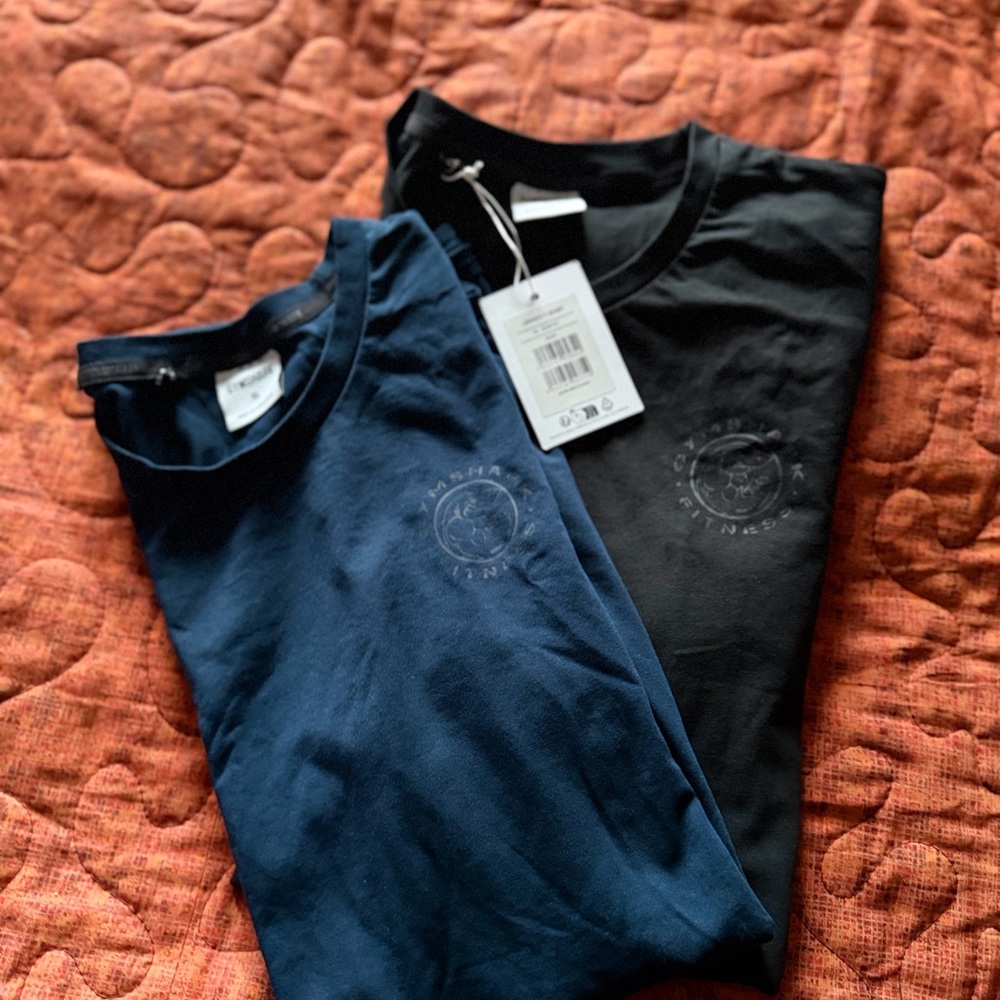 Gymshark Navy/Black T-Shirt with Logo